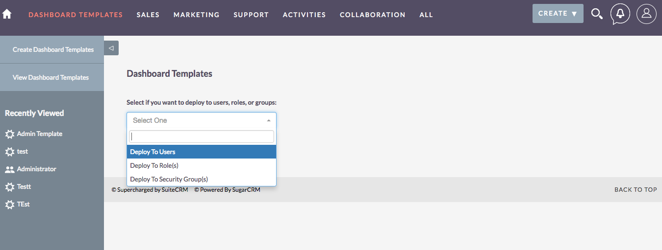 Admin Guide Dashboard Copy Manager